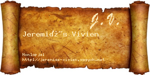 Jeremiás Vivien névjegykártya
